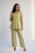 Sanganeri Handblock Cotton Strap Top – Citrus Bloom