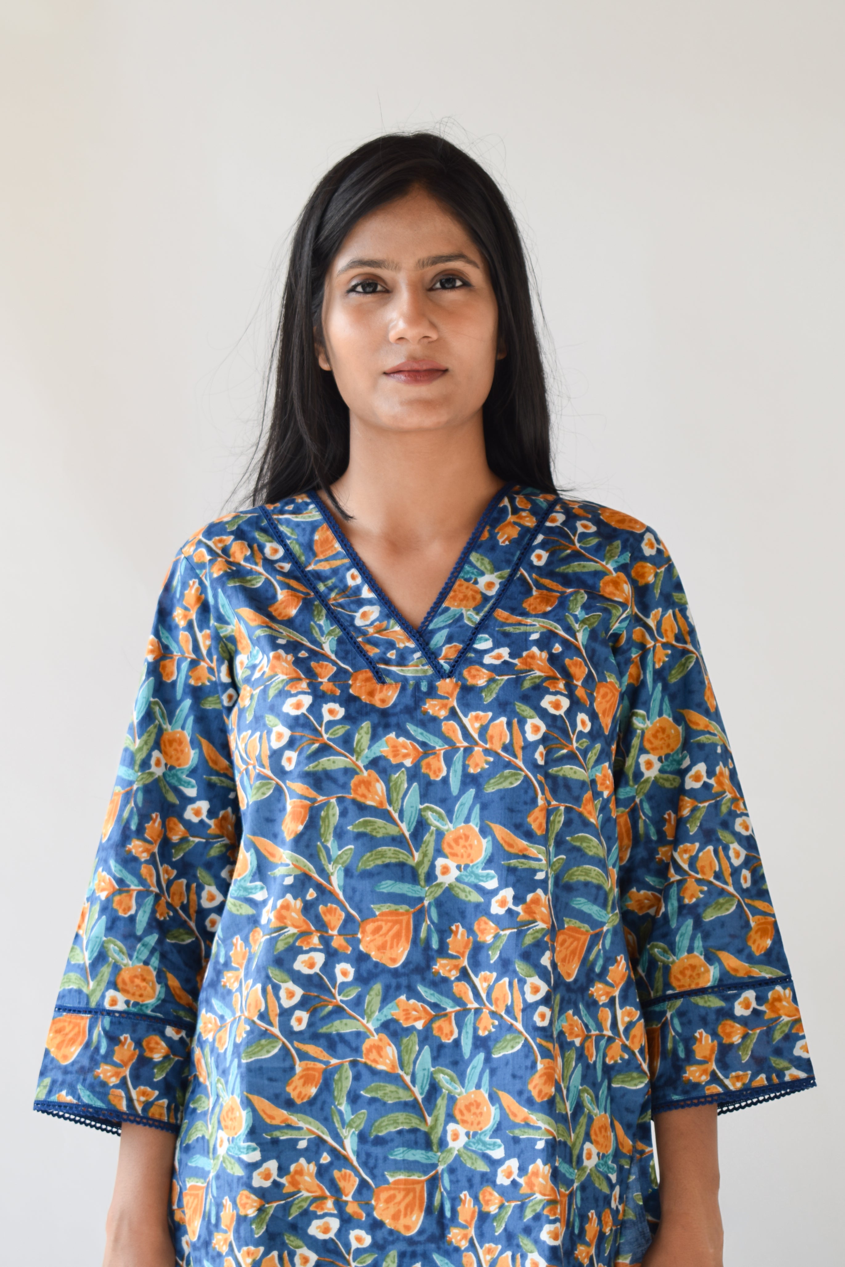 Blue Floral Co-ord Set