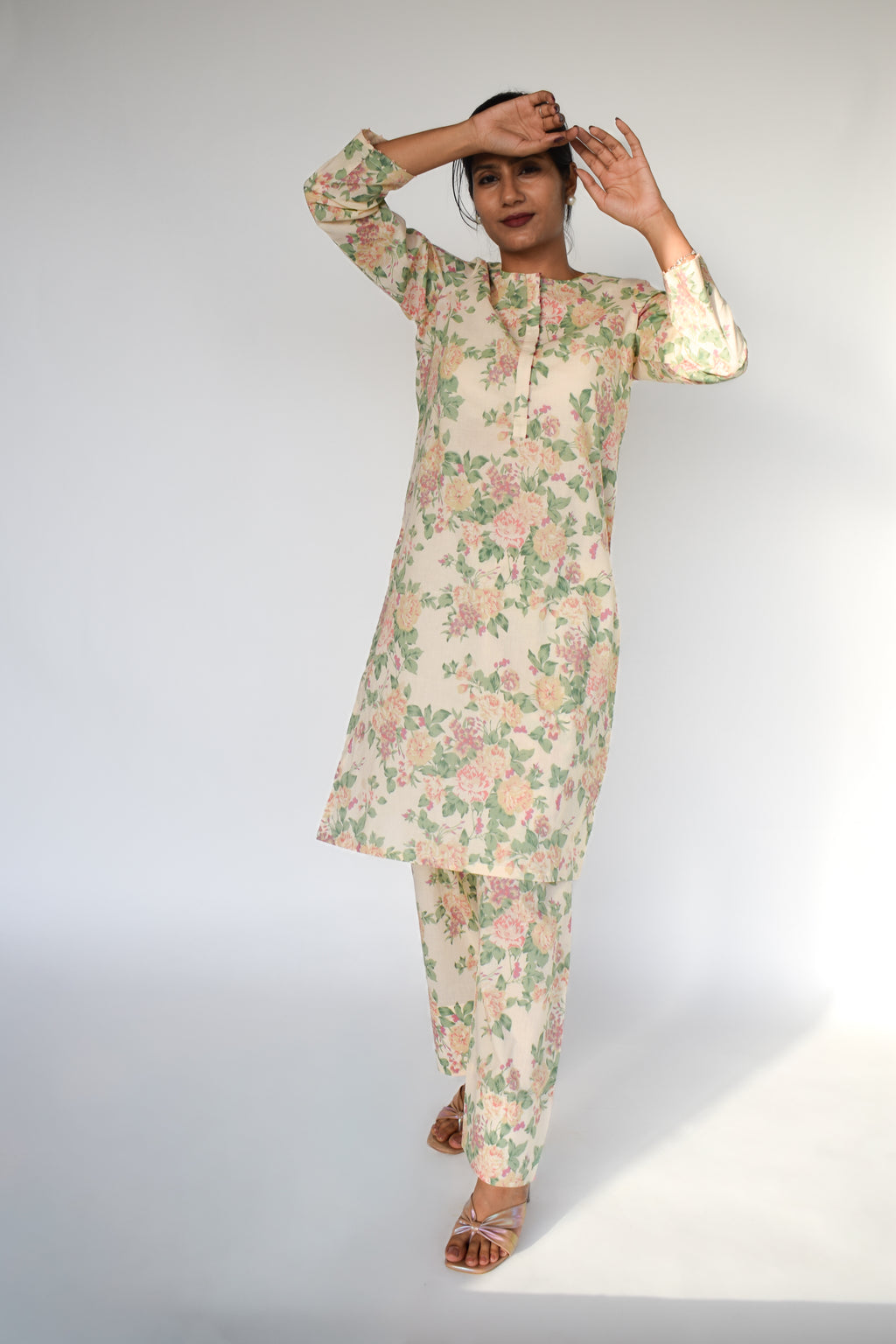 Ivory Sage Blossom Co-Ord Set