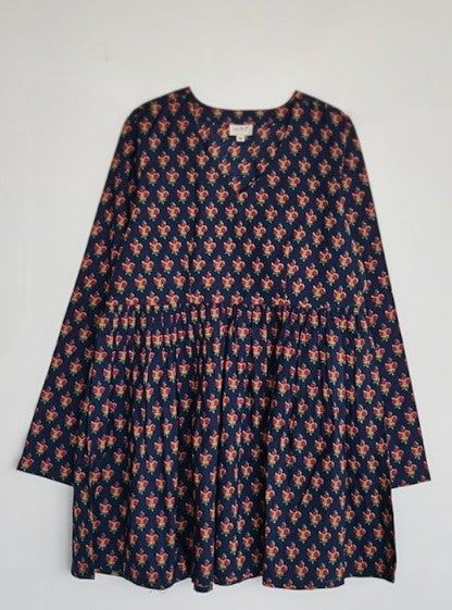 Sanganeri Handblock Cotton Flare Top