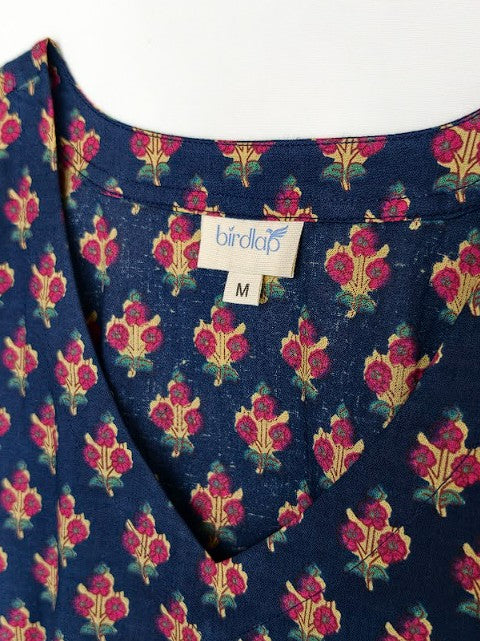 Sanganeri Handblock Cotton Flare Top