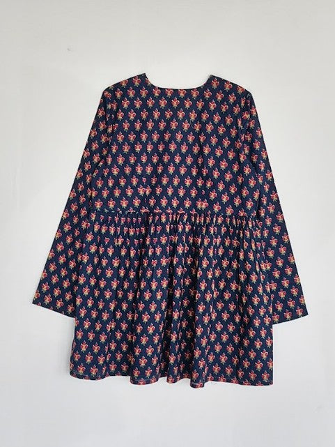 Sanganeri Handblock Cotton Flare Top