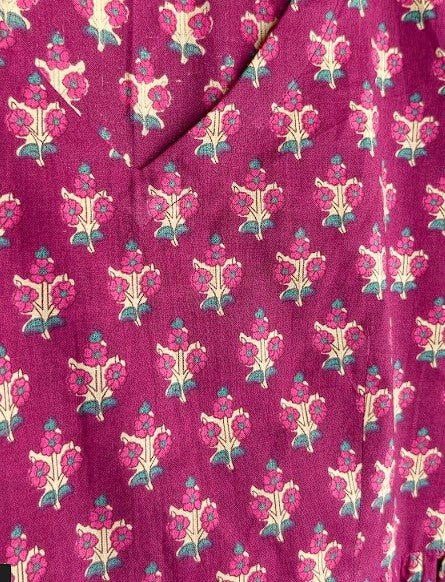 Sanganeri Handblock Cotton Flare Top