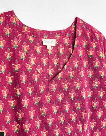 Sanganeri Handblock Cotton Flare Top
