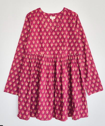 Sanganeri Handblock Cotton Flare Top