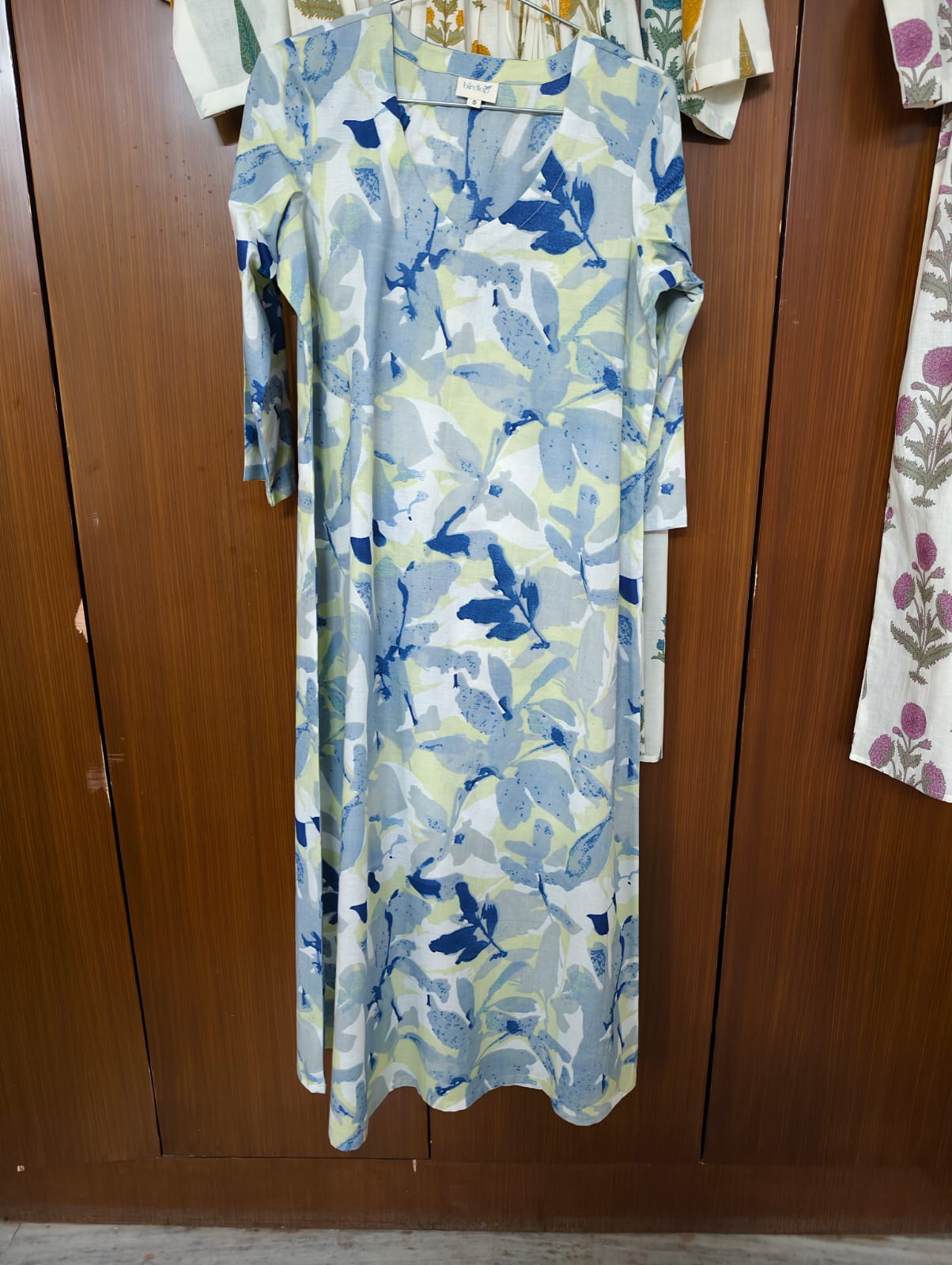 Azure Leaf Straight Kurti