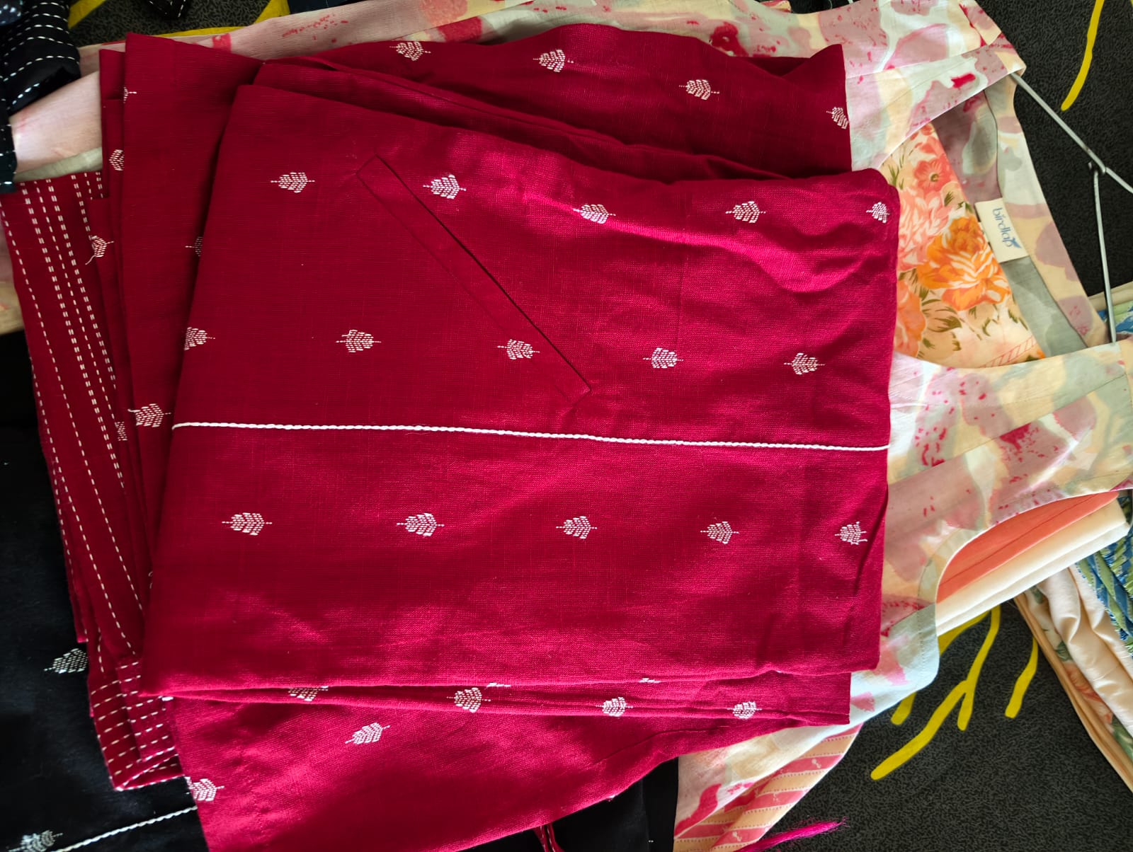 Handwoven Dobby A-Line Kurti